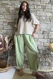 Rustic Nature Linen Blend Barrel Pant Washed Lawn